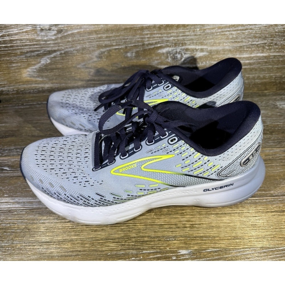 Brooks Glycerin 20 Neutral Running Shoe Light Blue Peacoat Women's Size 8.5 - Picture 2 of 7